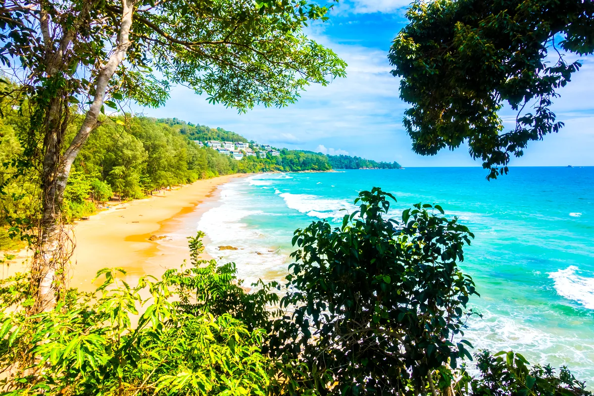 Tayrona National Park Colombia turquoise beach jungle panoramic view
