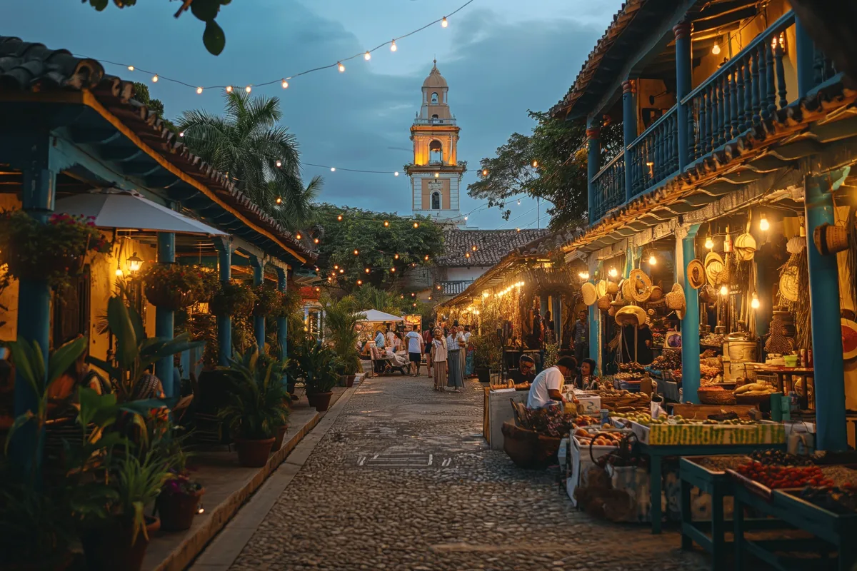 Popayan Colombia Semana Santa night procession streets colonial