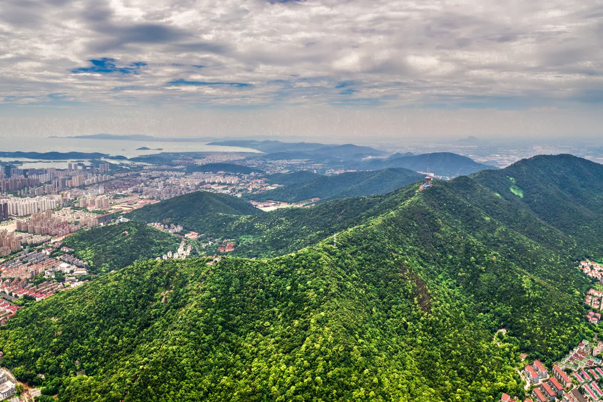 Ibague Colombia city aerial view mountains green valley Tolima
