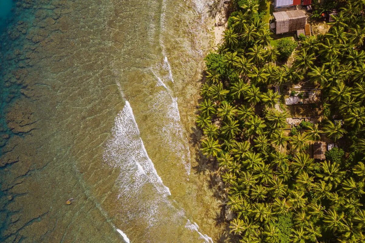 Santa Marta Colombia aerial view Caribbean coast Sierra Nevada