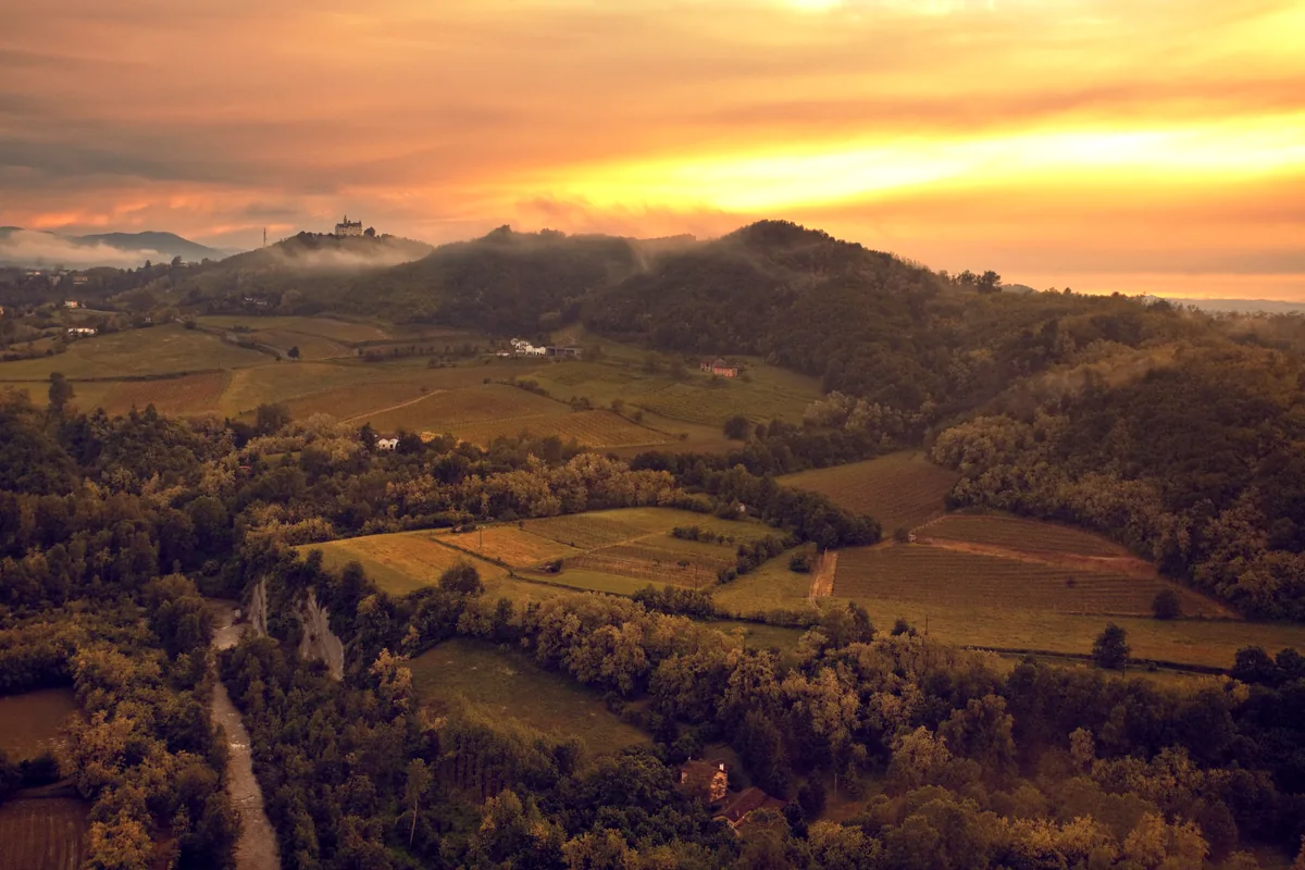 Villa de Leyva vineyard wine rural landscape Boyaca Colombia hills sunset