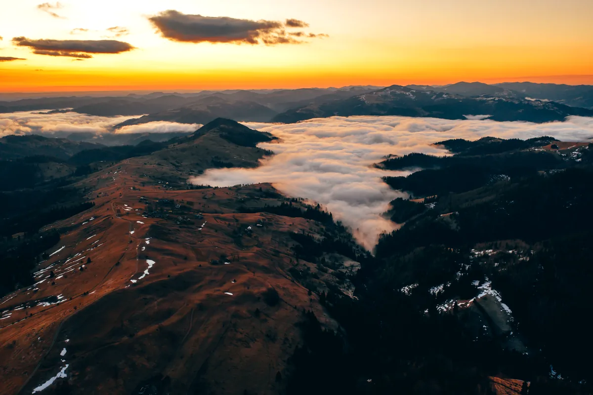 Villavicencio Meta Colombia llanos orientales aerial landscape sunset
