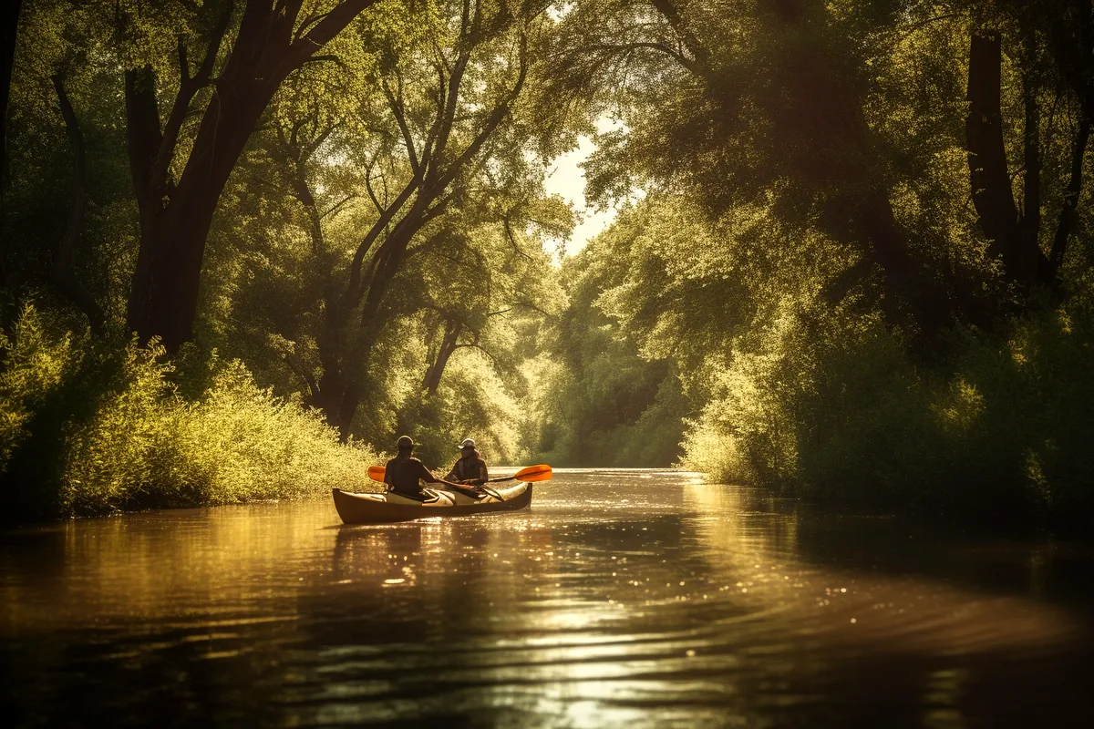 Amazon river Colombia jungle canoe sunrise wildlife
