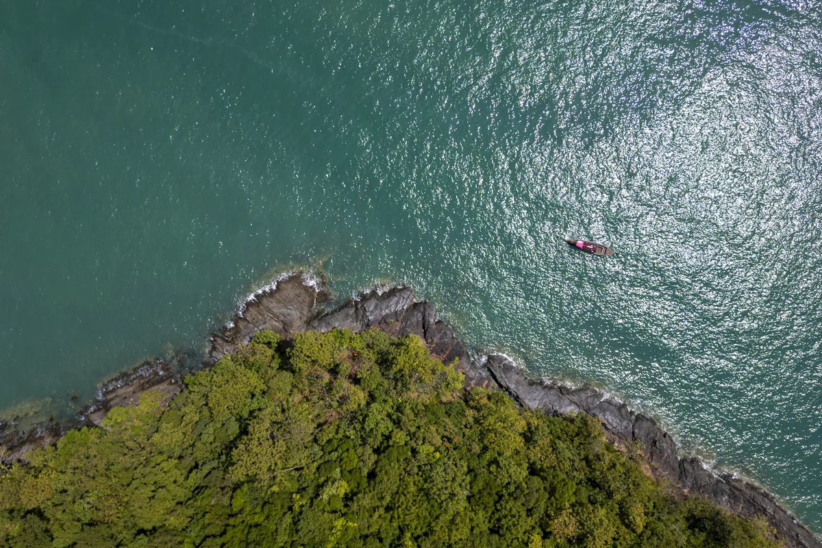 Colombia adventure tourism landscape mountains river aerial drone view