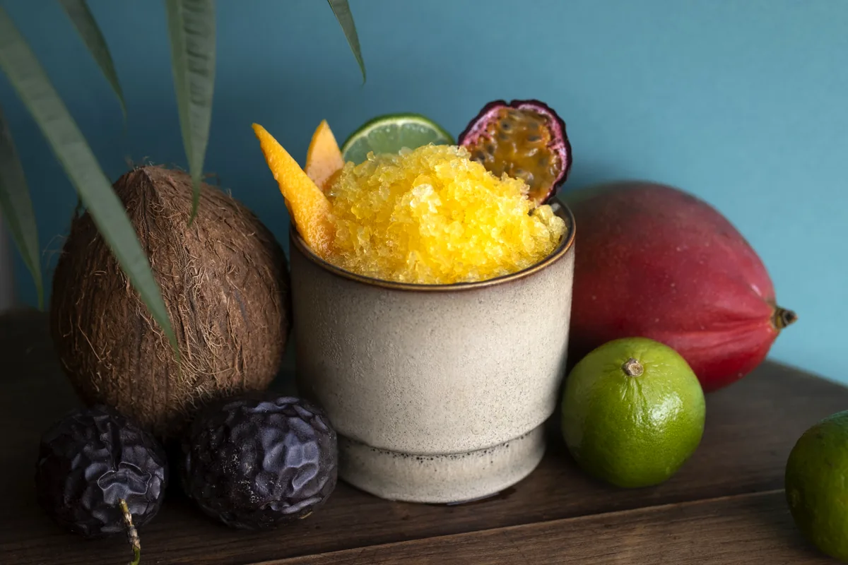 Colombian cholado fruit granizado street food traditional