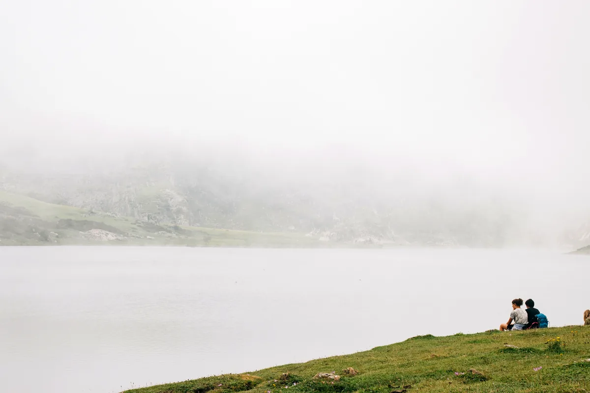 Laguna de La Cocha Nariño Colombia foggy morning mountains lake