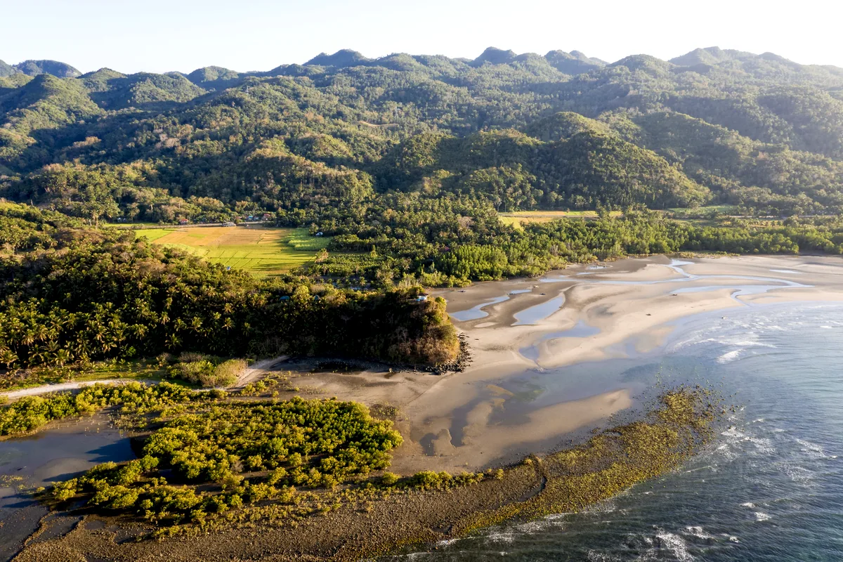 Sierra Nevada Santa Marta Colombia mountains coast aerial view