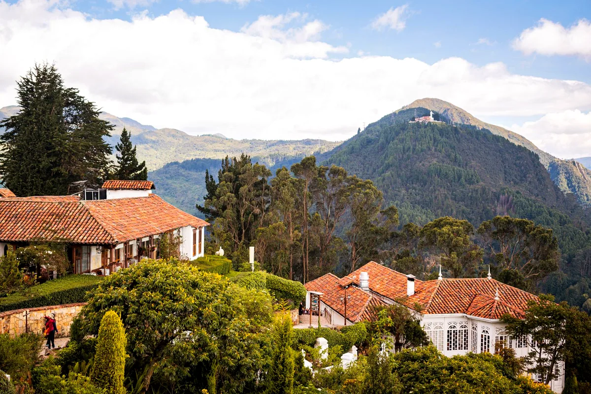 Cerro Monserrate Bogota panoramic city view from summit