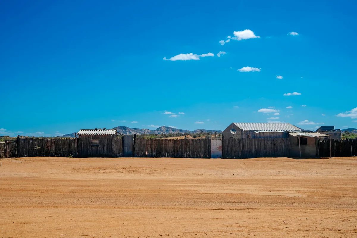 La Guajira Colombia Wayuu rancheria desert landscape wide shot