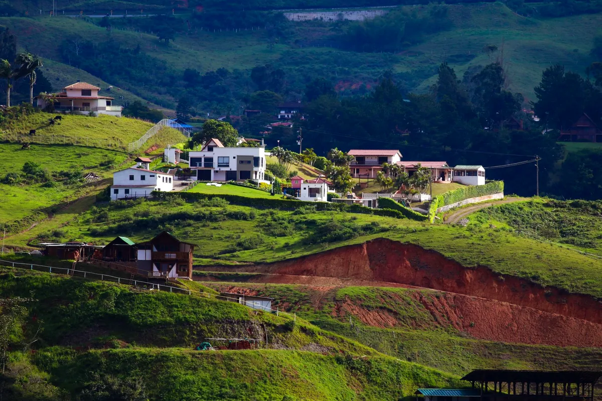 Huila Colombia eco lodge finca coffee hills traditional architecture