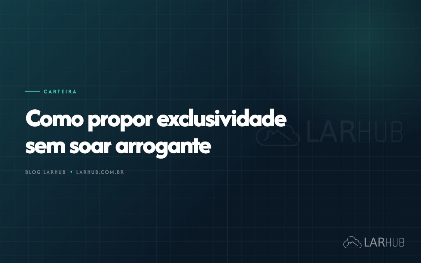 Como propor exclusividade sem soar arrogante