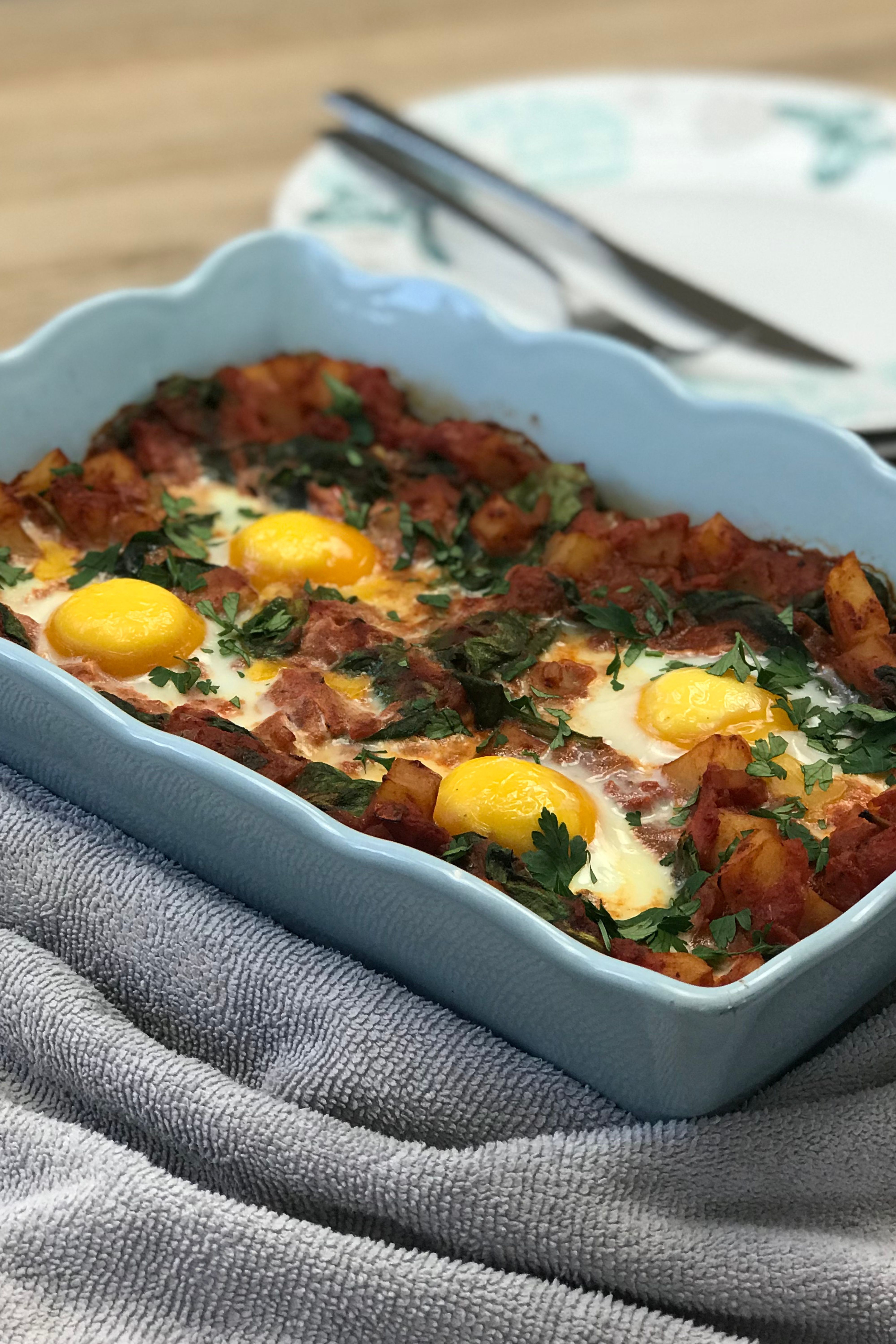 Quick Oven Baked Eggs