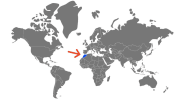 Morocco on the world map