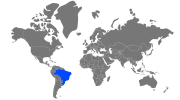 Brazil on the world map