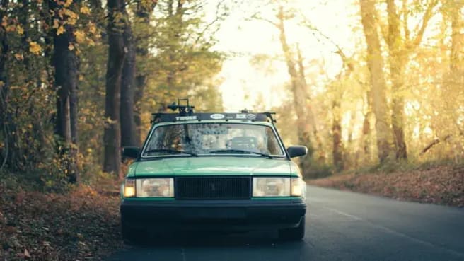 Old 1980’s Volvo four door sedan.