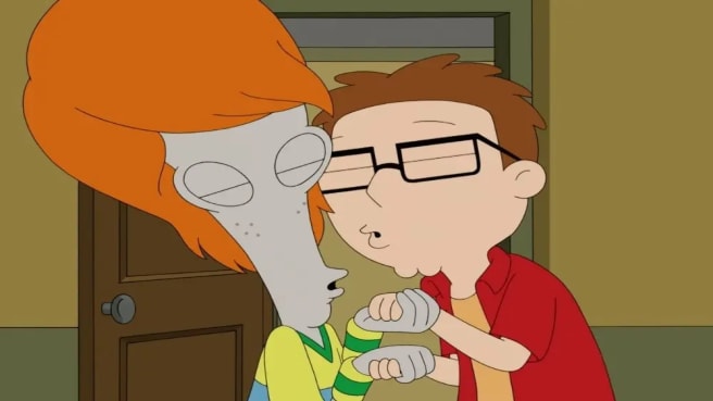 Roger and Steve from the American Dad TV series.