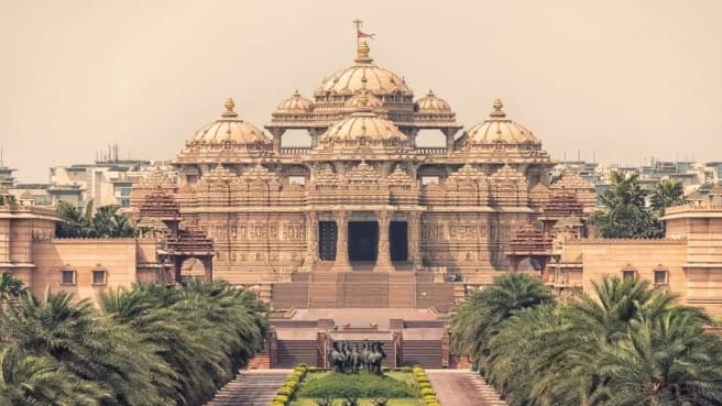 The Swaminarayan Akshardham temple in New Delhi, India, Asia.