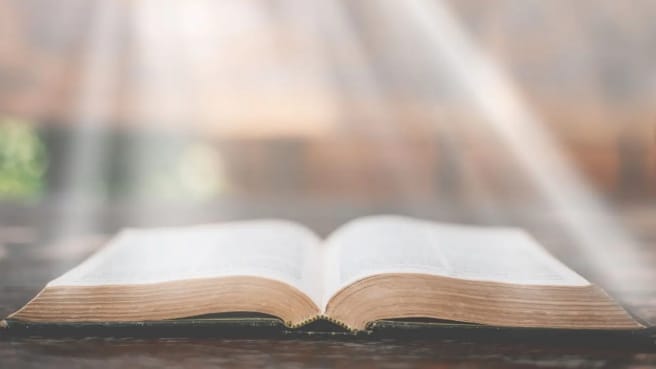 An open bible book
