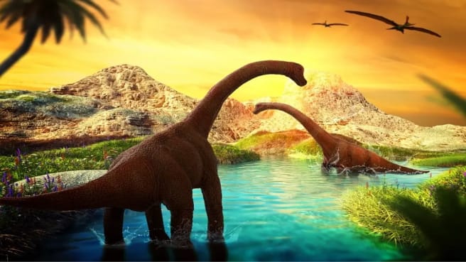 Brontosaurus - one of the gigantic dinosaurs.
