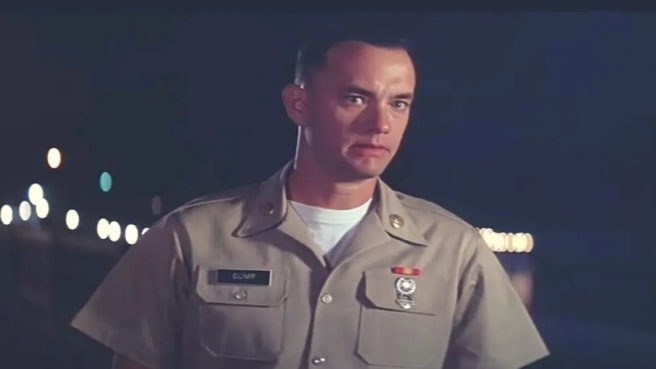 Forrest Gump in a soldier uniform.