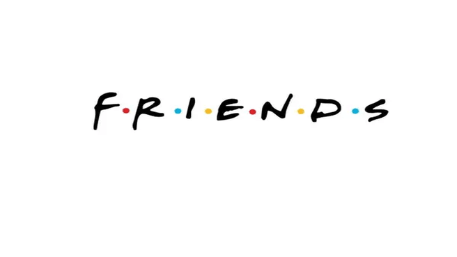 Friends colorful logo on a white background.