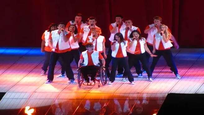 glee live at the Honda Center in California.