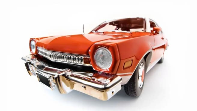70s red car.
