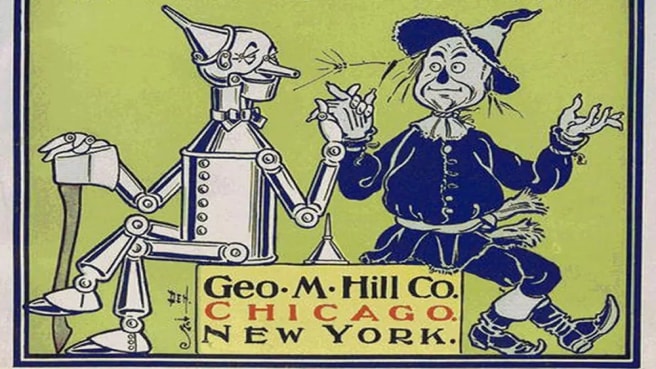 Wizard Of Oz's characters - The Tin Man and the Scarecrow.
