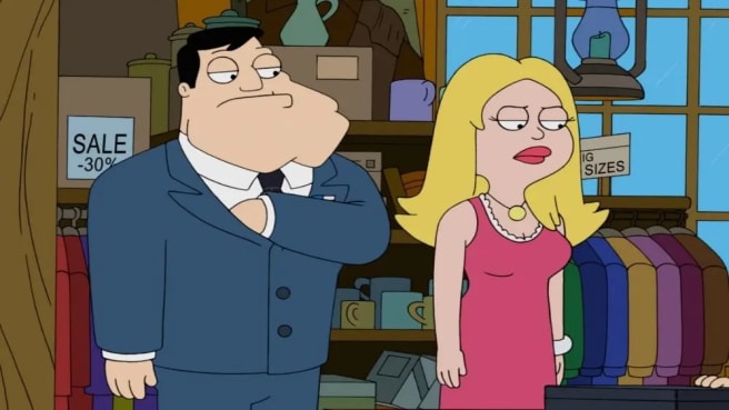Stan and Francine from the American Dad TV series.