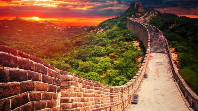 The ancient historical Chinese wall.