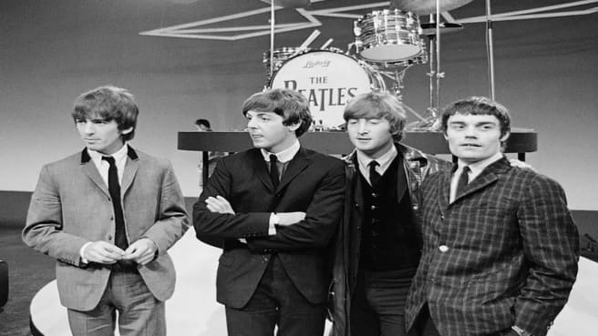 The Beatles during a world tour in 1964.