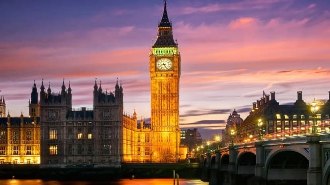The big ben, London, England, Great Britain.