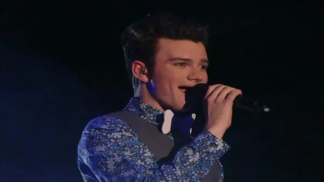 Glee's Chris Colfer singing
