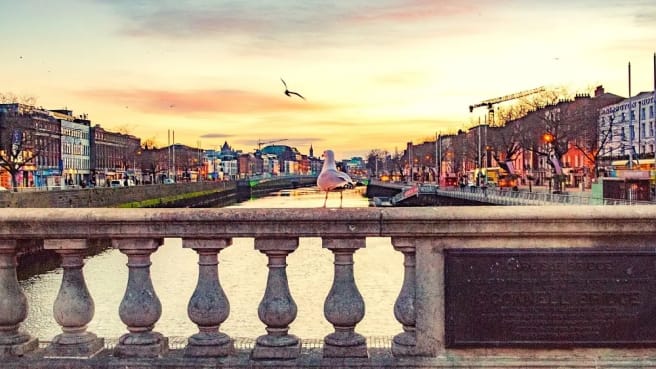 O'Connell bridge, The historical Irish Bridge in Dublin.