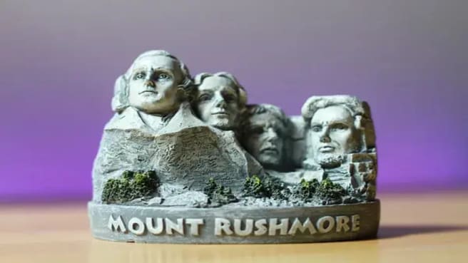 Mount Rushmore - Souvenir of US presidents on the mountain.
