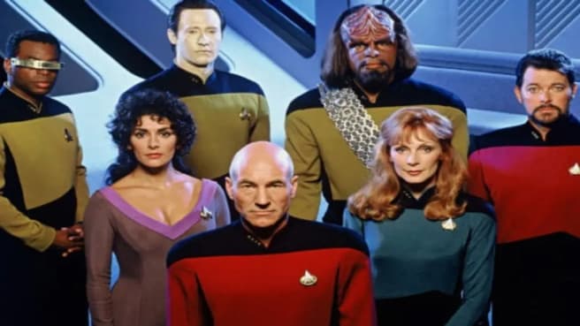 Star Trek Characters inside the starship, from the original Star Trek TV series.