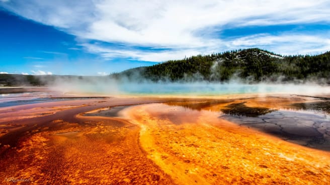 Geysers in the Yellowstone National Park