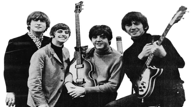 The Beatles, during a tour in 1965.