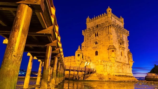 Torre de Belem, European History Architectural Landmark in Lisbon Portugal.