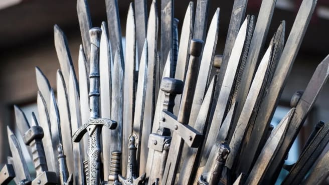 Swords from the King's Chair of Game Of Thrones.