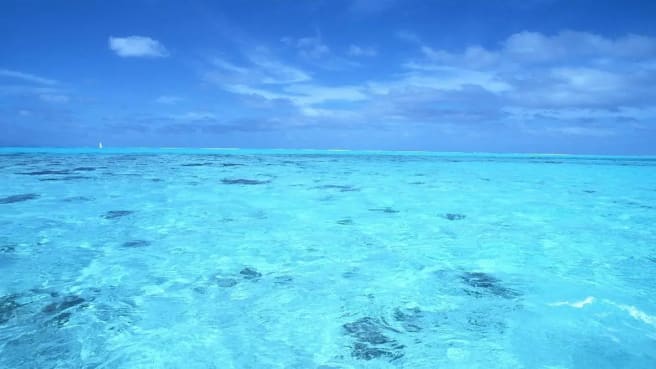 Beautiful clear blue Ocean.