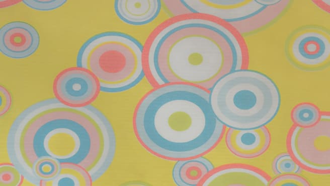 Abstract retro circles in 70s style.
