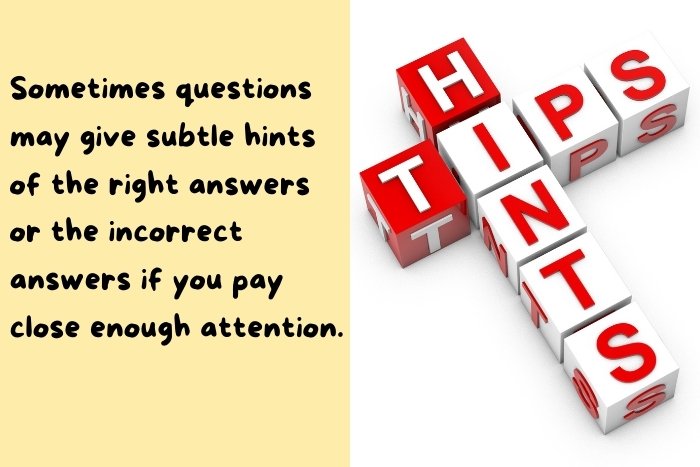 Hints and tips may be hidden in the trivia questions.