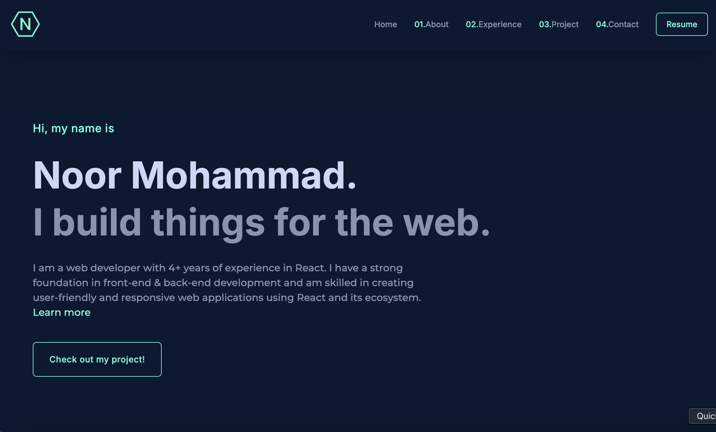 Developer Portfolio