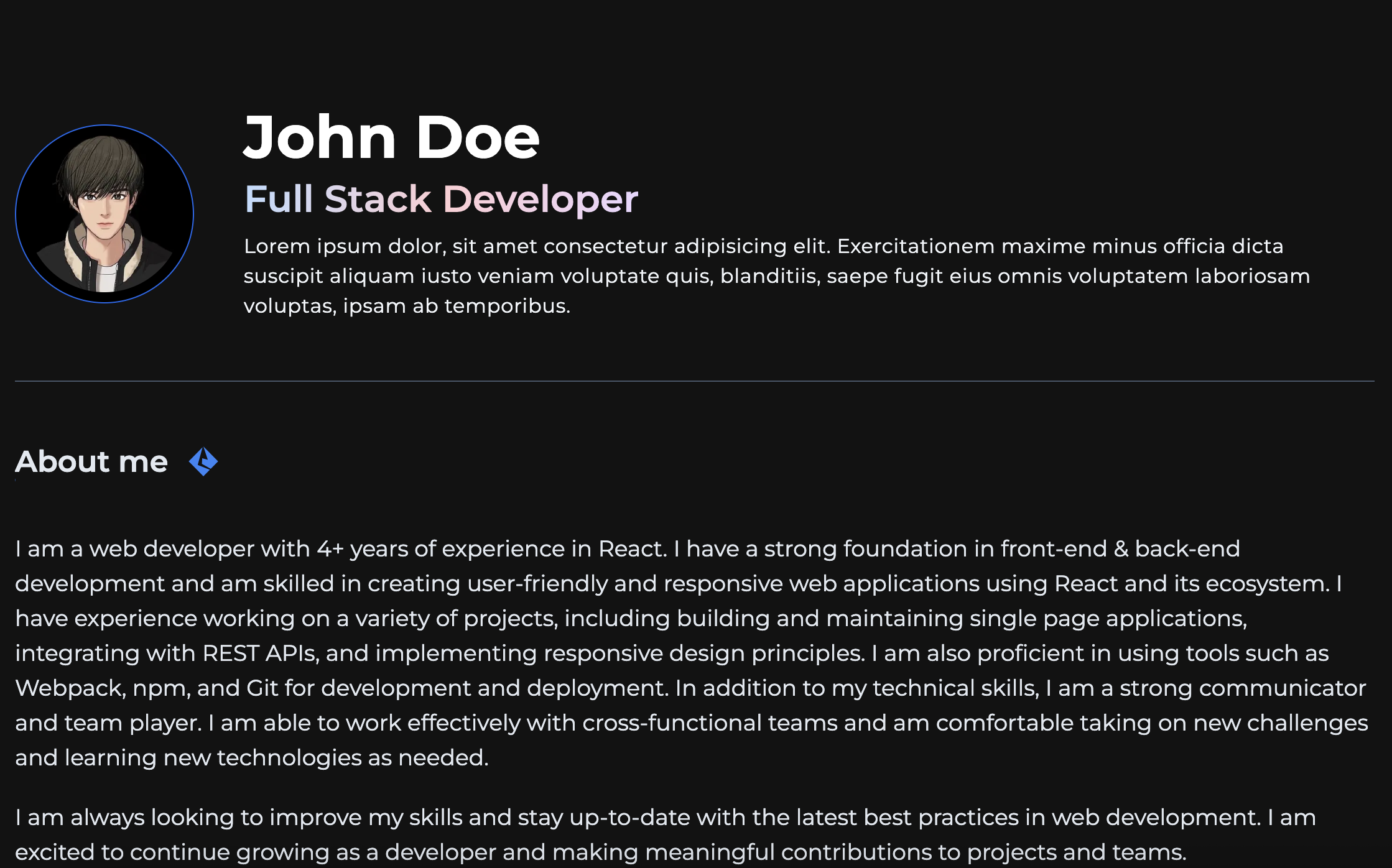 Personal Portfolio Website