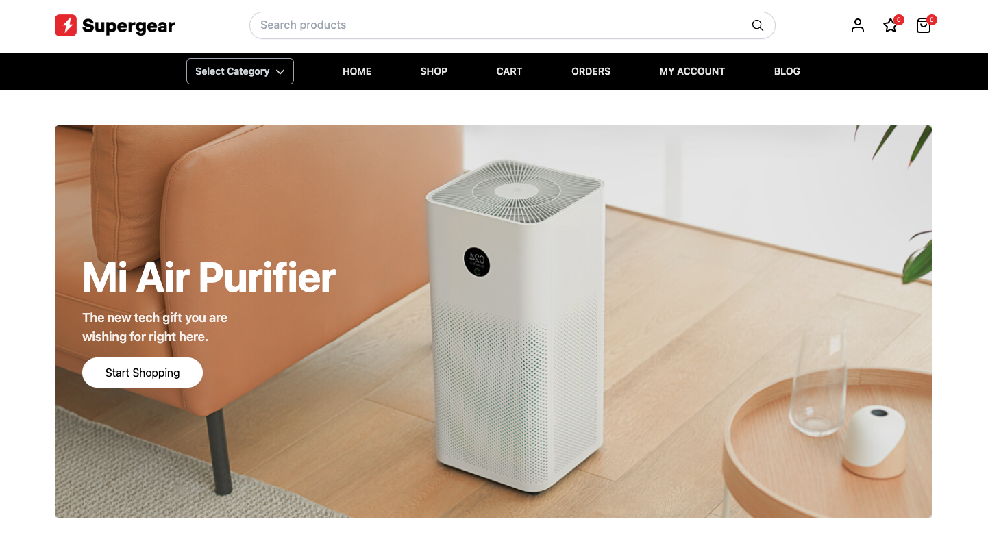 Super Gear Ecommerce Preview