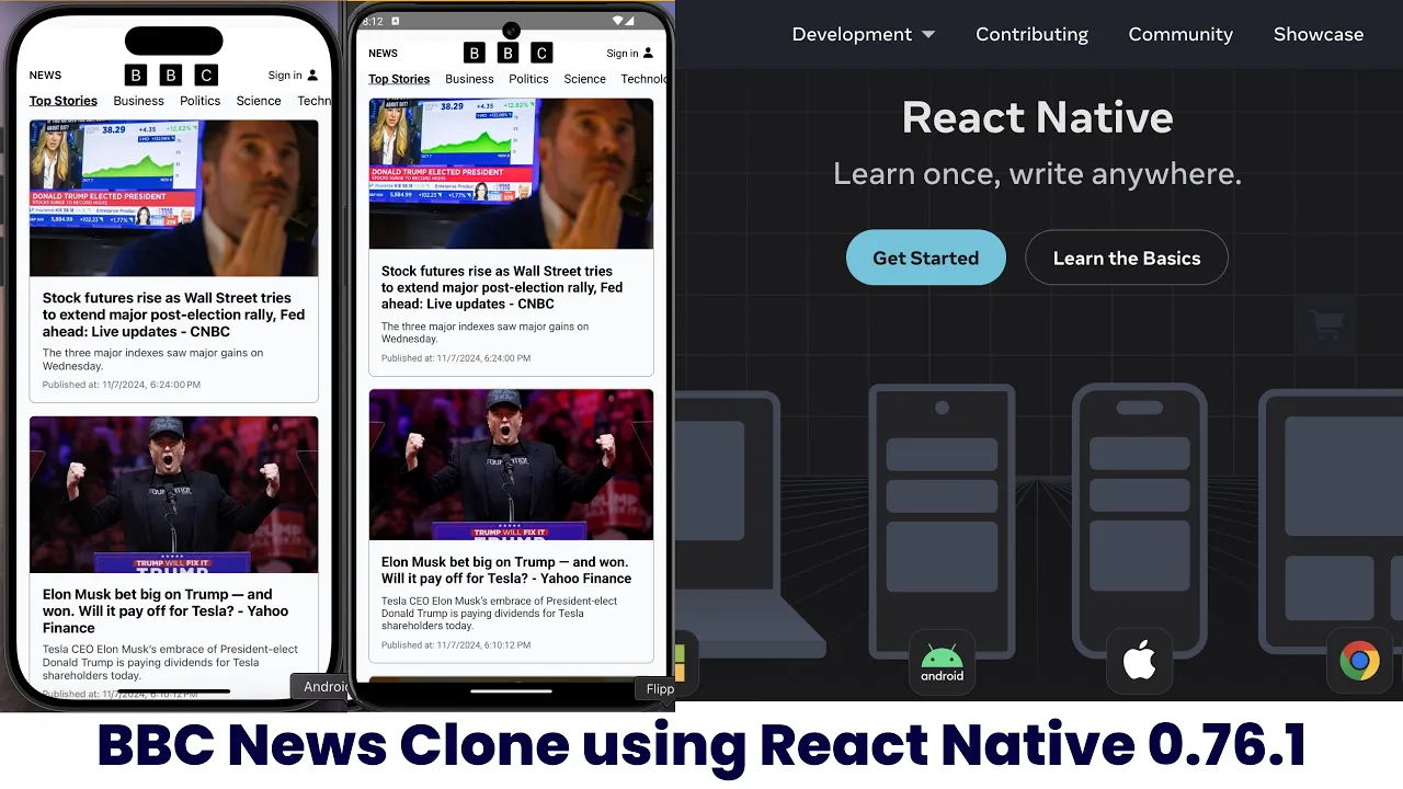 BBC News Clone App Preview