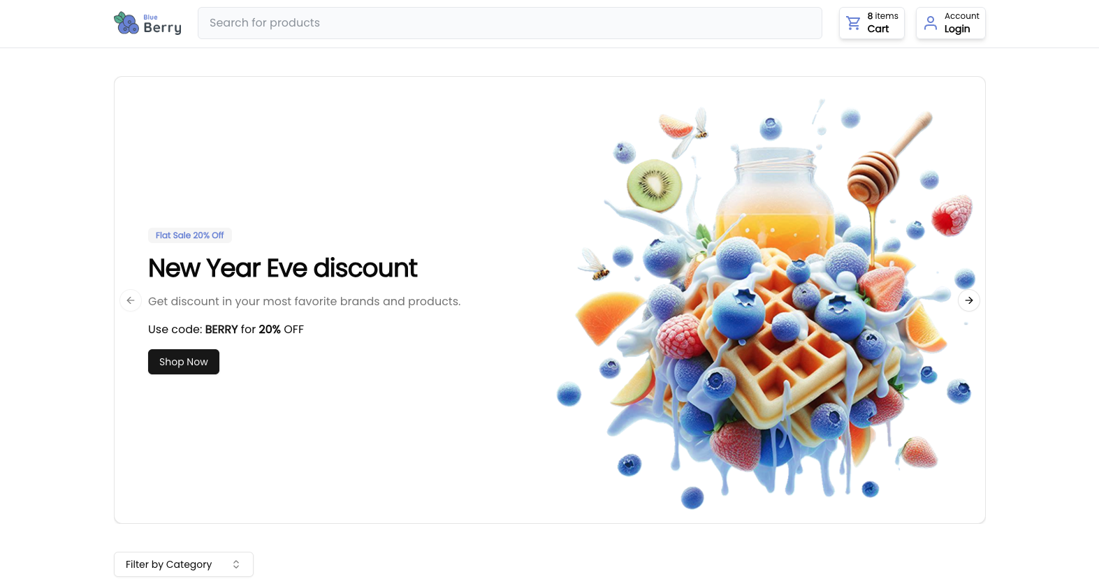 Berry E-commerce App Preview