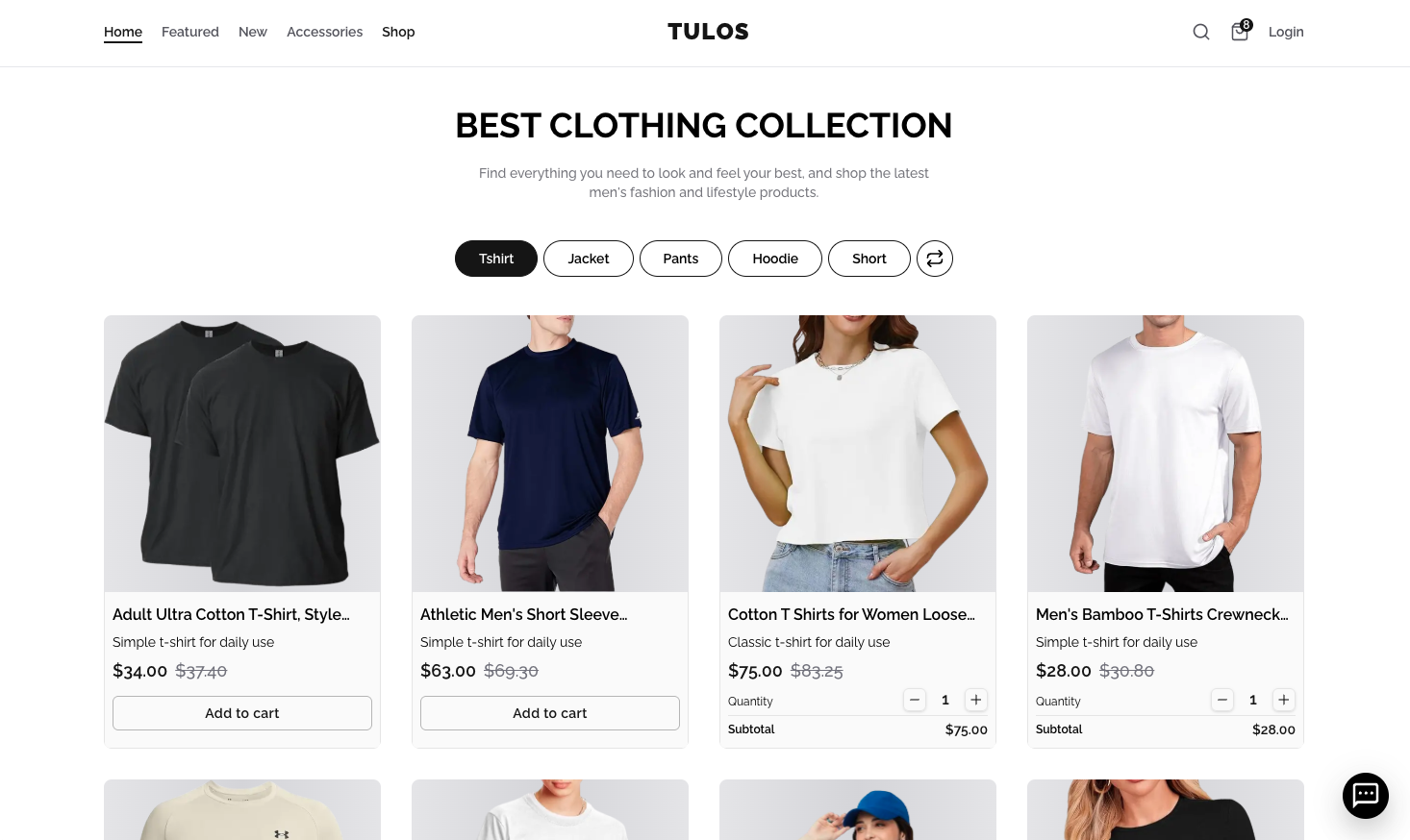 Tulos E-commerce Website