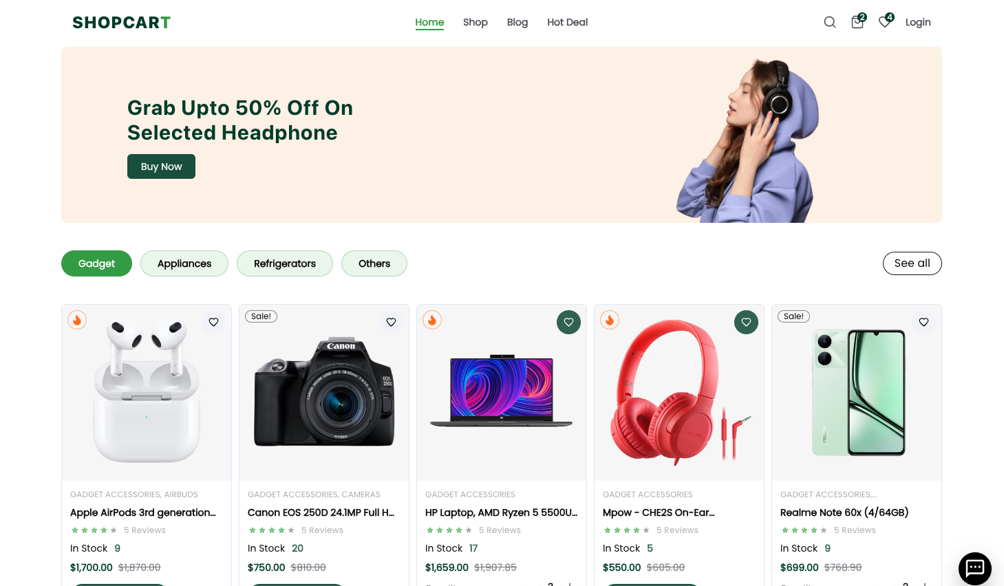 Shopcart E-commerce App